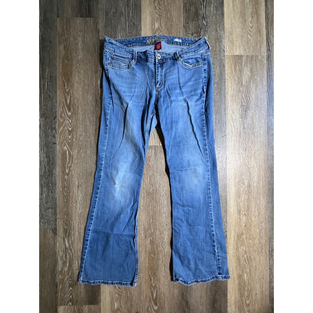 Arizona Jean Co Bootcut Jeans Womens 16 Plus Blue Good Stretch Denim Mid Rise